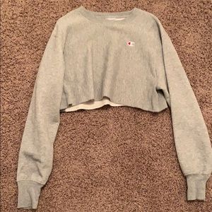 cropped champion crewneck